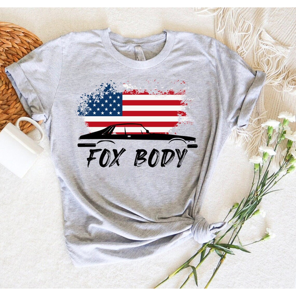 Mustang Fox Body Shirt, Fox Body Gift For Dad, Fox Body 5.0 Unisex T-Shirt, American Icon Classic Car Shirt, Fox Body Custom Line Art Tee.jpg