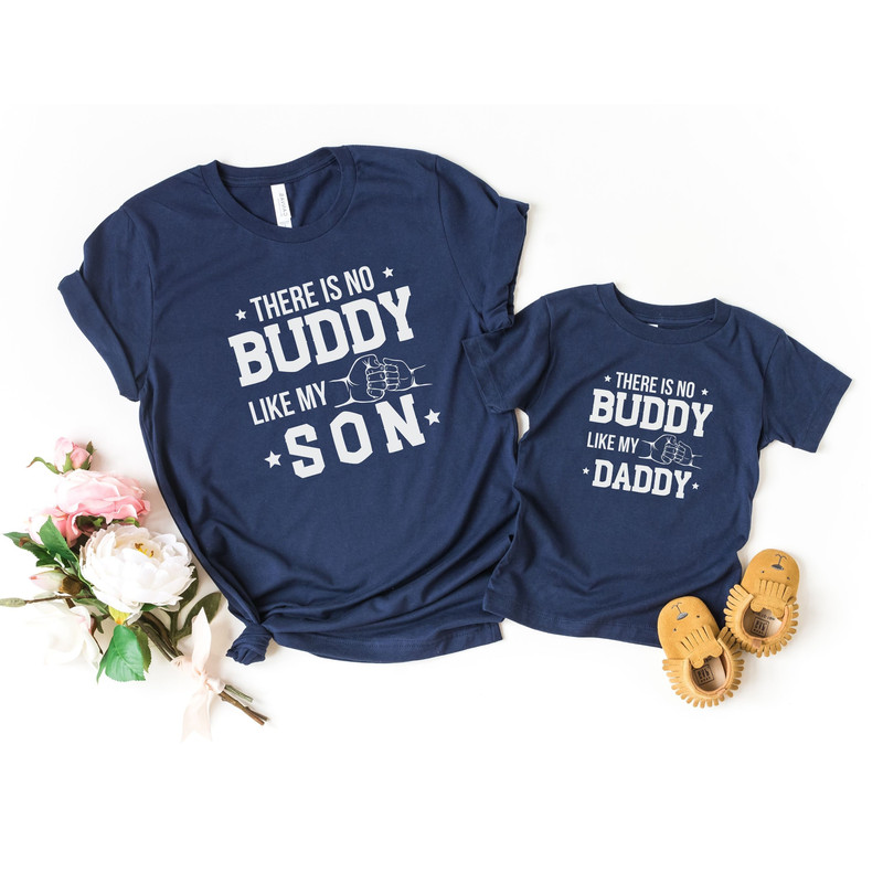 Dad and Son Matching Shirts, There's no buddy like my daddy shirt, Fathers Day Gift, Dad and Daughter Fist pump Tee, Gift for Dad, New Dad.jpg