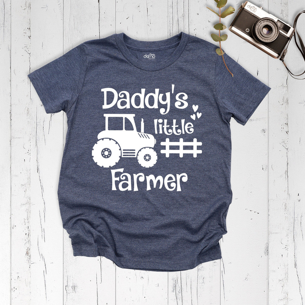 Daddy's Little Farmer Shirt, Tractor Baby Shirt, Kids farming shirt, Farmer Tractor Shirt for Boys, Rancher Bodysuit, Future Farmer Shirt.jpg