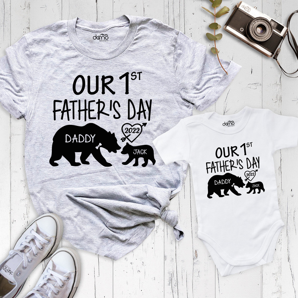 Our 1st Fathers Day Shirt, Custom Dad Shirt, Daddy and Me Shirt, Daddy Bear Shirt, Fathers Day Matching Shirt, Baby Bear Shirt.jpg