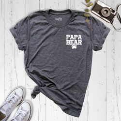 papa bear paw shirt, bear shirt, pocket tee, animal lover shirt, pocket bear shirt, new daddy shirt, fathers day shirt,