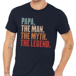 custom papa the man the myth the legend shirt, personalized fathers day shirt,gift for husband, grandpa pop pop pawpaw p