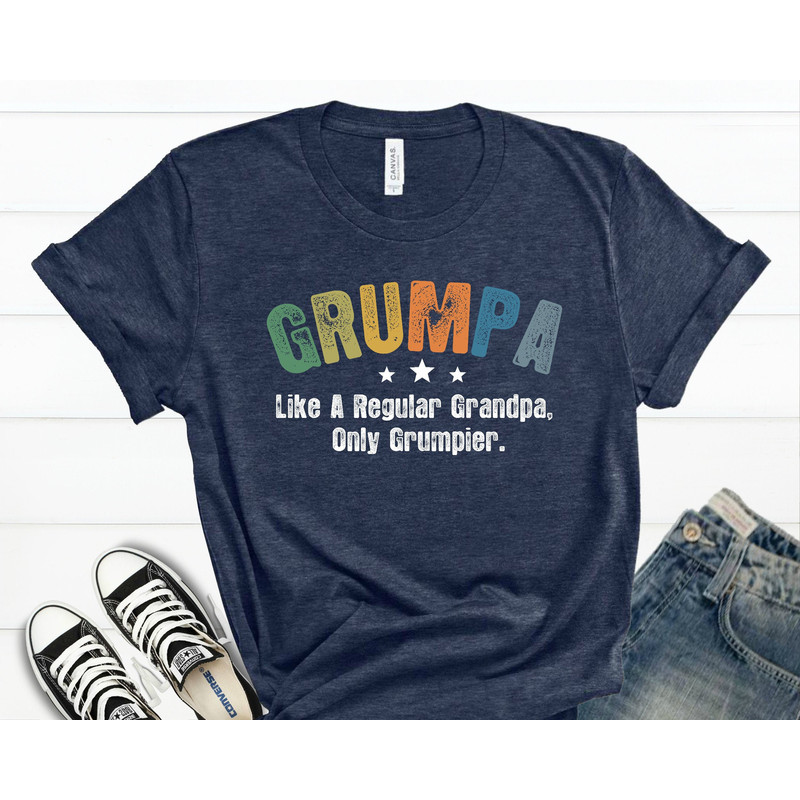 Grumpa Shirt, Like A Regular Grandpa Only Grumpier T Shirt, Funny Grandfather Tshirt.jpg