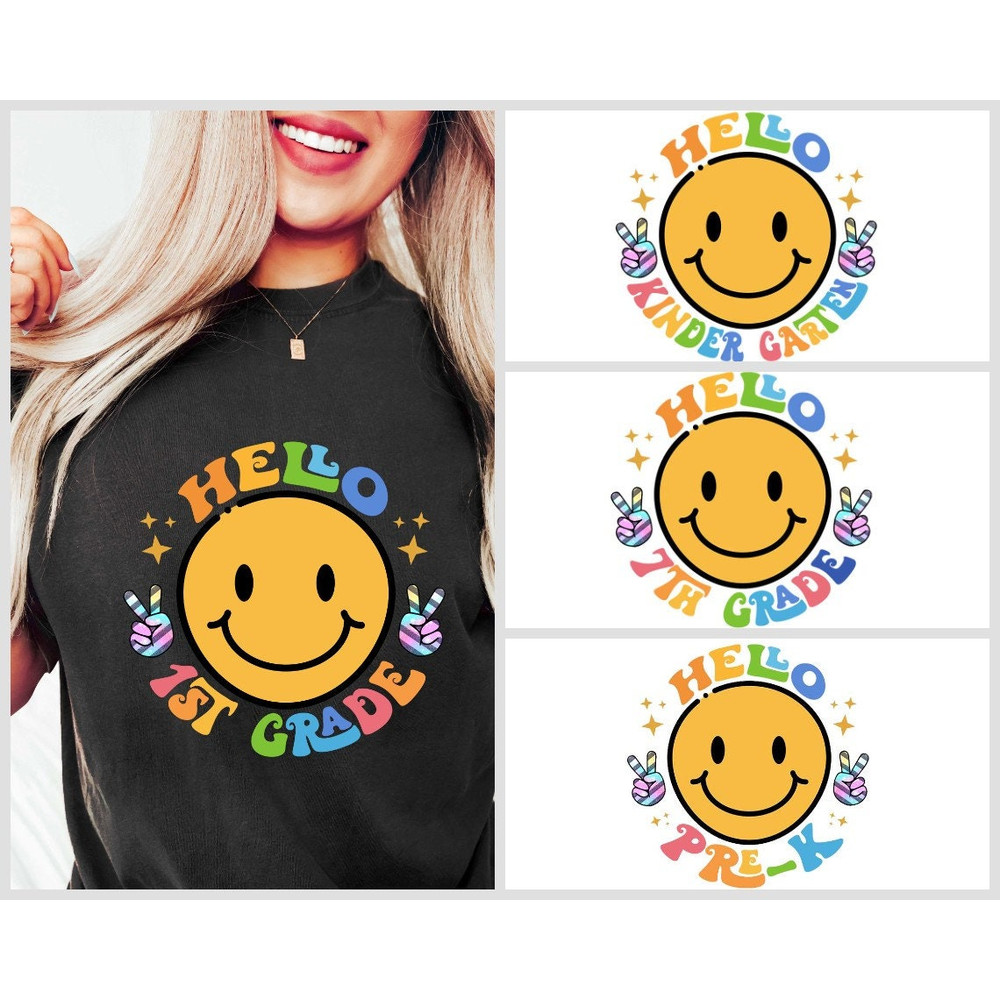 Happy Face Student School Shirt, Happy Teacher Shirt, Happy Student Sweatshirt, 2nd Grade Sweatshirt, School Hoodie, School Grade Hoodie.jpg