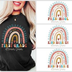 teach them love them watch them grow shirt, kindergarten dream team shirt, rainbow school shirt, hello school team, welc