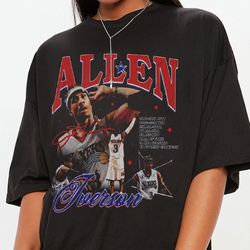 vintage 90s basketball bootleg style t-shirt, allen iverson graphic tee, allen iverson shirt, retro basketball shirt, un