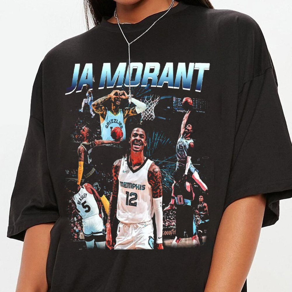 Vintage 90s Basketball Bootleg Style T-Shirt, Ja Morant Graphic Tee, Ja Morant Shirt, Retro Basketball Shirt, Unisex Oversized T-Shirt, Gift.jpg