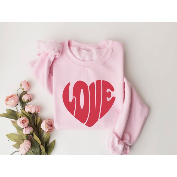 Love Heart Valentine Sweatshirt, Womens Valentines Day Sweatshirt, Cute Valentines Day Sweatshirt, Love Sweatshirt, Women Valentine Shirt.jpg