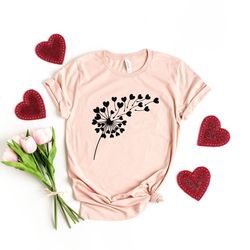 dandelion shirt valentine flower shirt blossom shirt valentine day shirt toddler valentine shirt gift for mom valentine