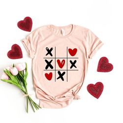 fun valentine shirt, valentine kids shirt, baby valentine shirt, tic tac toe hearts shirt, valentine outfit shirt, toddl