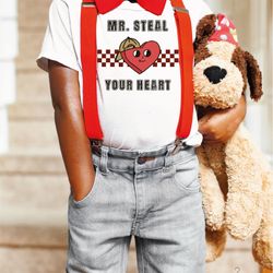 mr steal your heart shirt, boy valentine shirt, toddler valentine shirt, baby onesie valentine, kids valentine shirts