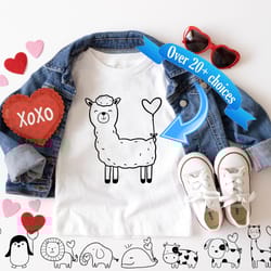 valentine kids shirt, custom toddler shirt, valentine animal shirts, kids valentine shirt, funny toddler shirt, personal