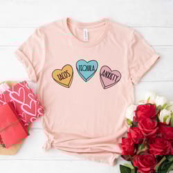 valentines day shirt tacos tequlia anxiety for women tee tshirt , valentine gift heart love mama dady coffee birthday n