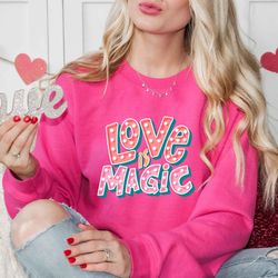 valentines love is magic shirts for women tee  tshirt , valentine gift heart love mama dady coffee birthday nurse mardi