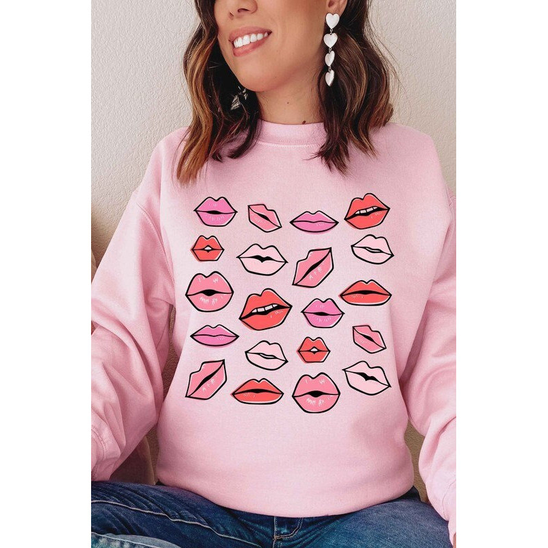 Kisses Valentine Sweatshirt Valentines Shirt Valentine's Sweatshirt for Women LOVE Shirt Valentine's Crewneck Cute Valentine's Tshirt.jpg