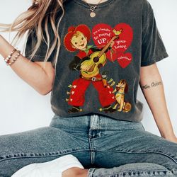 comfort colors valentine shirt, cowboy valentines day shirt, retro valentine, vintage valentines day gift for her, weste