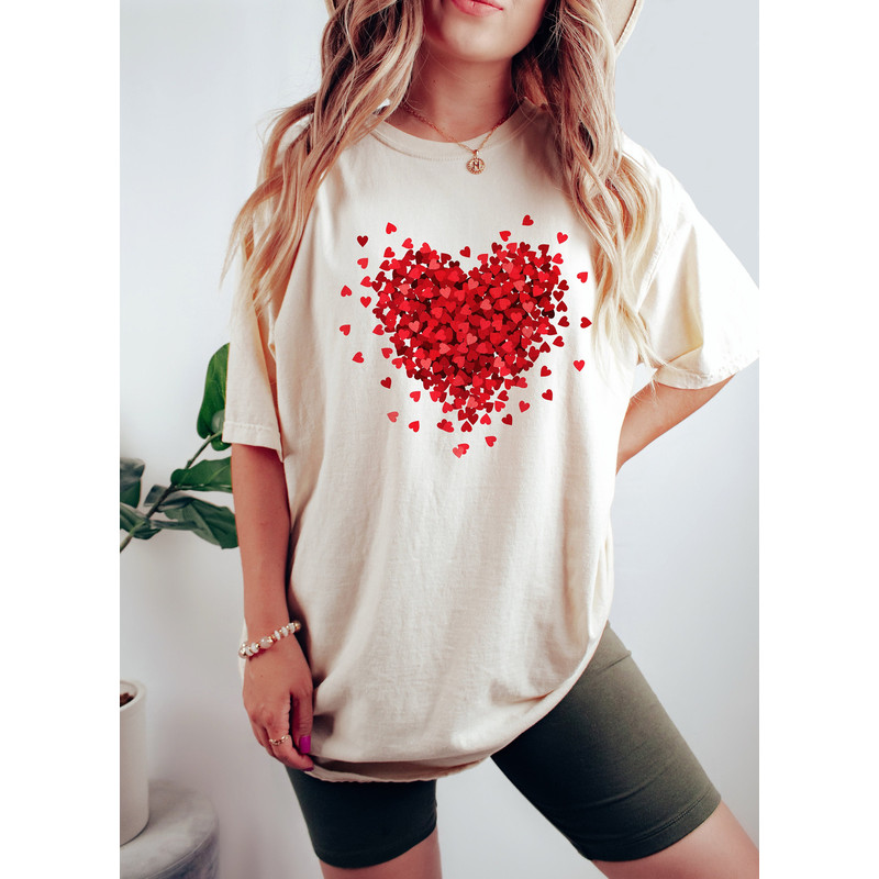 Comfort Colors Valentines Day Shirt, Love TShirt, Red Heart Shirt, Valentines Gift Shirt, Teacher Gift Shirt, Valentine Heart Couples Shirts.jpg