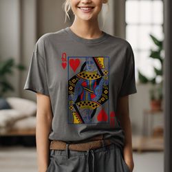 queen of hearts shirt, comfort colors shirt, vintage valentines day shirt gift, funny valentine tee, preppy shirt, alice