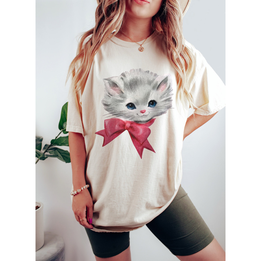 Retro Valentine Shirt Cat Lover Gift, Comfort Colors TShirt, Funny Valentines Day Gift, Preppy Crewneck, Vintage Aesthetic Shirt for Teacher.jpg