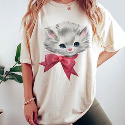 retro valentine shirt cat lover gift, comfort colors tshirt, funny valentines day gift, preppy crewneck, vintage aesthet