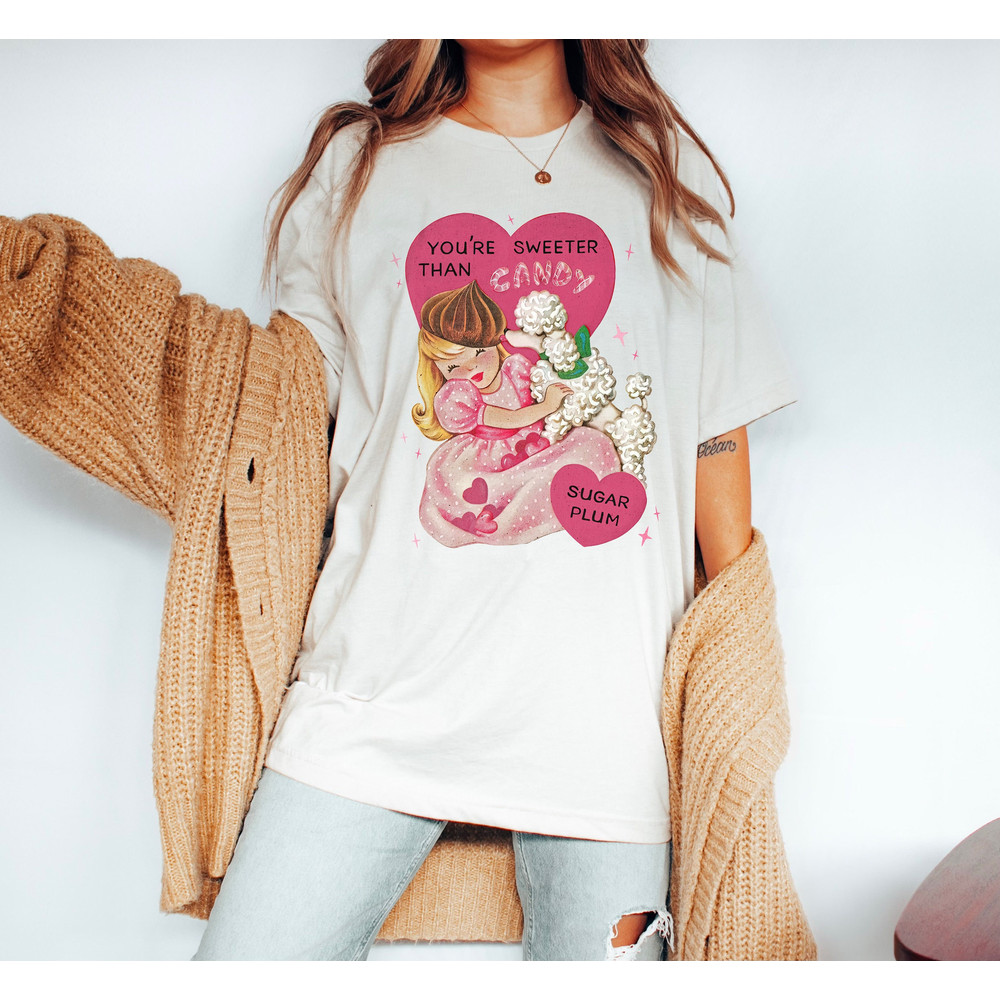 Retro Valentines Day Shirt, Candy Valentines Shirt, Vintage Valentine Tees Mid Century Modern Valentine, Funny Valentine Tshirt Gift for Her.jpg