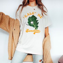 retro valentines day shirt, kale me sometime funny valentines day shirt, vintage valentine tees, mid century modern vale