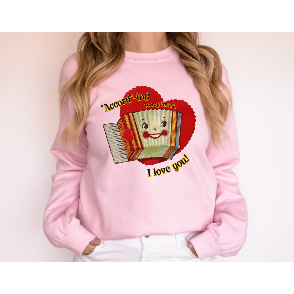 Retro Valentines Day Sweatshirt, Funny Valentines Shirt Gift for Her, Accordion Shirt, Women's Vintage Valentines Sweater, Teacher Shirts.jpg