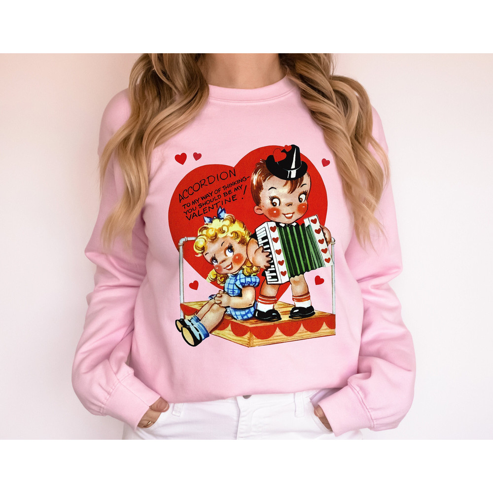 Retro Valentines Day Sweatshirts, Accordion Funny Valentines Shirt Gift for Her, Womens Vintage Valentines Sweater, Valentines Teacher Shirt.jpg