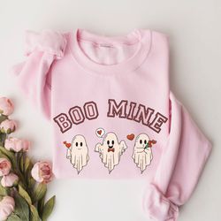 boo mine valentines day ghost sweatshirt, cute ghost valentines day sweatshirt, funny valentines day shirt, spooky valen
