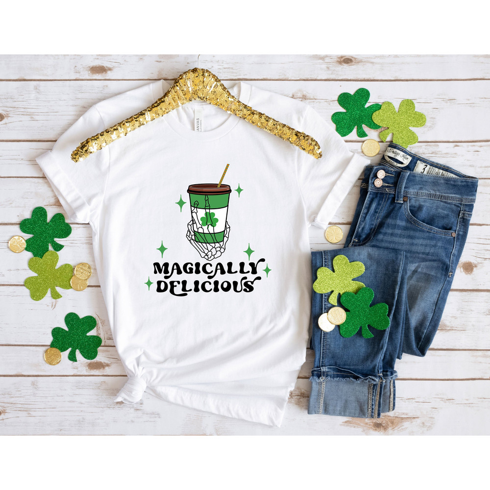 Lucky Coffee Magically Patrick Day Shirt, Lucky Shirt, Patrick Day Shirt, Shamrock Shirt, St Patrick Day Shirt, Irish Day Shirt , Four Leaf.jpg