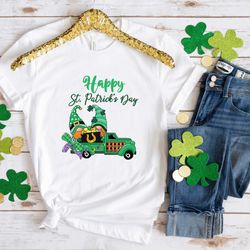 lucky happy gnome truck patrick day shirt, lucky shirt, patrick day shirt, shamrock shirt, st patrick day shirt, irish d
