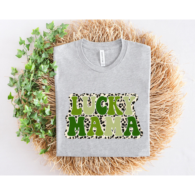 Lucky Mama Leopard Patty's Day Shirt, St. Patricks Day Shirt, Four Leaf Clover, Shamrock Shirts, Patrick's Day, Irish Tshirt, Patrick Shirt.jpg