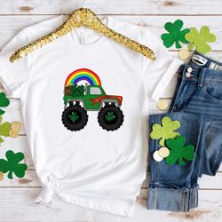 lucky rainbow truck car patrick day shirt, lucky shirt, patrick day shirt, shamrock shirt, st patrick day shirt, irish d