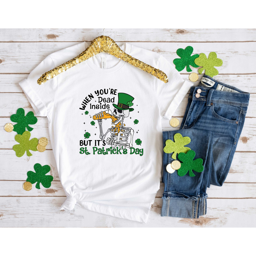 Lucky Skeleton Patrick Day Shirt, Lucky Shirt, Patrick Day Shirt, Shamrock Shirt, St Patrick Day Shirt, Irish Day Shirt, Four Leaf Shirt.jpg