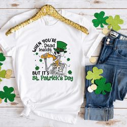 lucky skeleton patrick day shirt, lucky shirt, patrick day shirt, shamrock shirt, st patrick day shirt, irish day shirt,