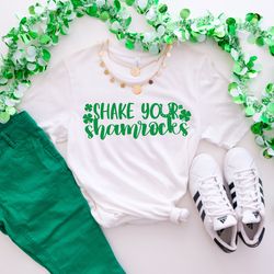 shake your shamrocks t-shirt, saint patricks day shirt, funny shenanigans shirt, lucky shirts