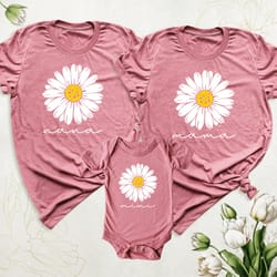 daisy mama mini shirts, nana and me shirt, mothers day matching outfit, mama and baby shirt, grandma and kid shirt, flor