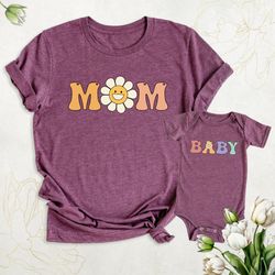 Floral Mom and Baby Matching Outfits, Mommy and Me Shirts, Mothers Day Shirt, Mama Mini Shirt, Baby Shower Shirts, Daisy
