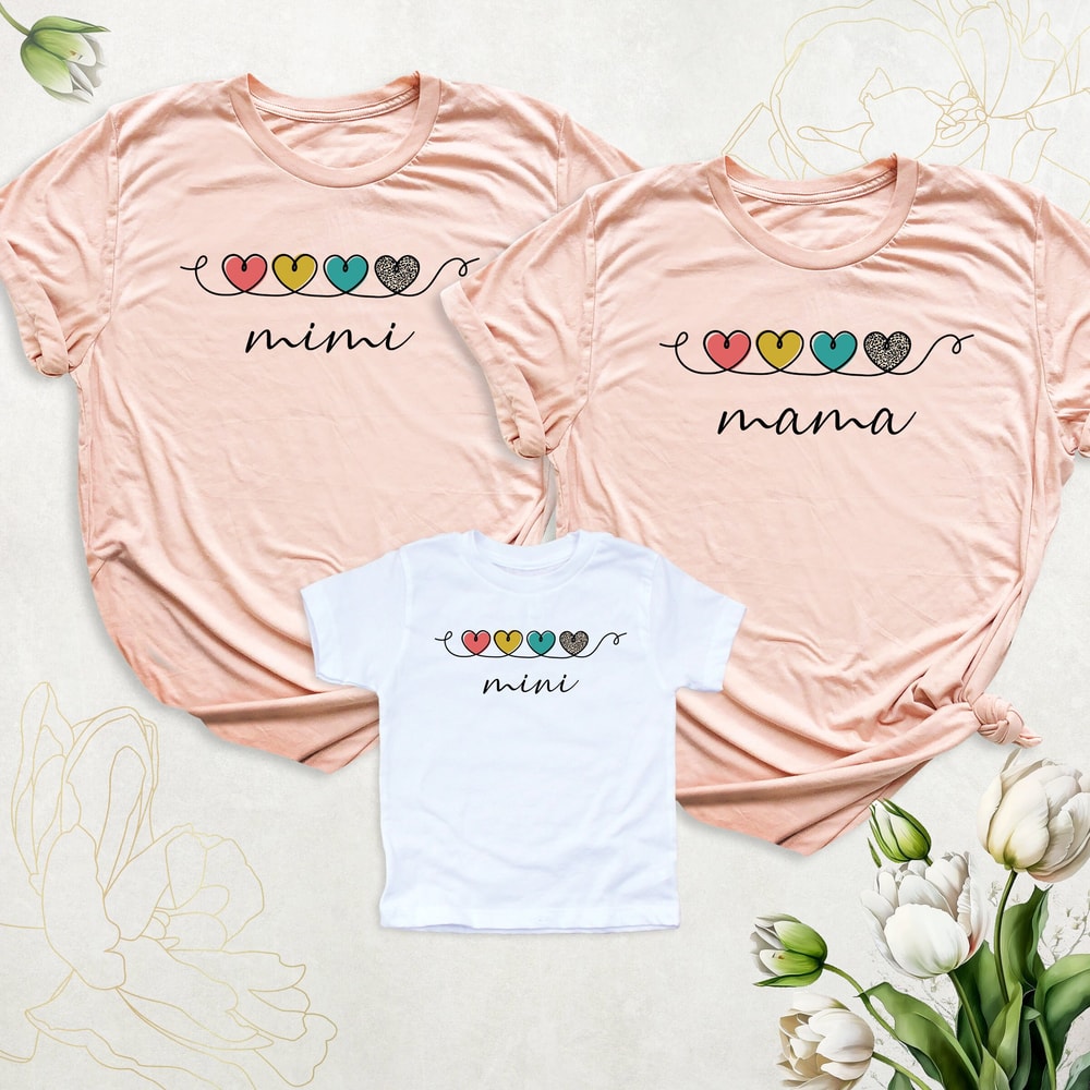 Mama Mini Shirt, Mothers Day Shirt, Grandma and Me Matching Shirt, Mimi Shirt, Mama and Baby Outfit, Mommy and Me Shirt, Matching Family Tee.jpg