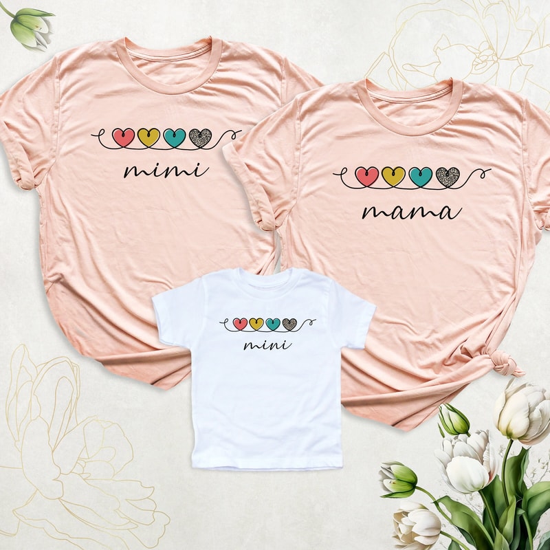 Mama Mini Shirt, Mothers Day Shirt, Grandma and Me Matching Shirt, Mimi Shirt, Mama and Baby Outfit, Mommy and Me Shirt, Matching Family Tee.jpg