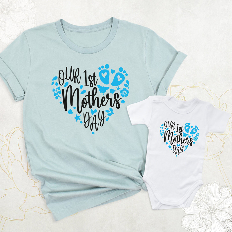 Matching Mommy and Me Shirts, Our 1st Mother's Day Outfit, Mom and Son Shirt, Mama and Baby Shirt, New Mommy Shirt, First Mother's Day Shirt.jpg