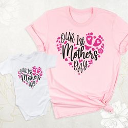 our first mothers day shirt, mommy and me outfits, mom and baby shirt, mothers day matching shirt, mother daughter shirt