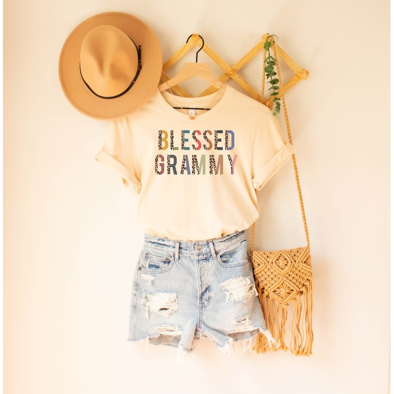 Blessed Grammy Tshirt, Leopard Design Grammy Tshirt, Mother's Day Grammy Gift Tshirt, Cute Grammy Tee, Best Grammy Ever Tee for Grandma.jpg