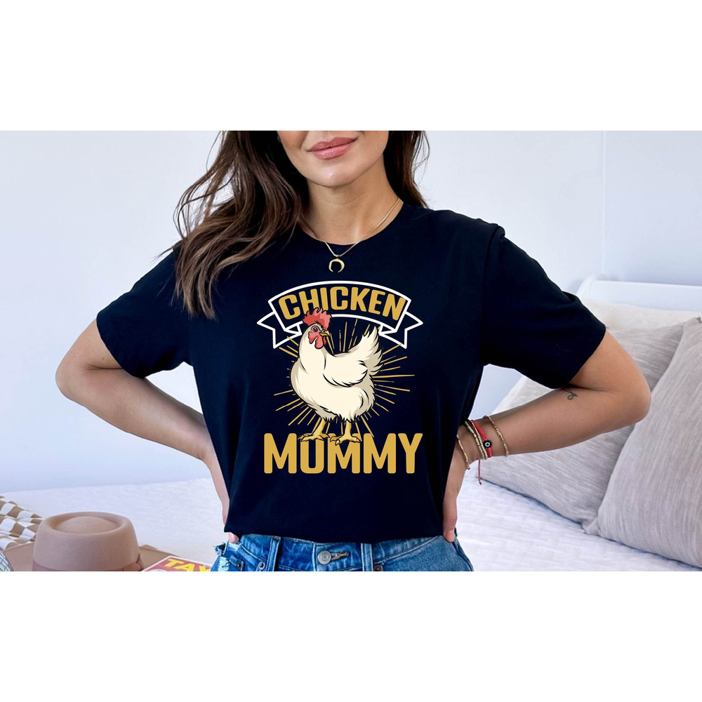 Chicken Mommy Tshirt, Funny Chicken Farmer Shirt, Funny Chicken Shirt, Farming Tee for Mama, Chicken Lover Tee, Cute Chicken Gift Tee.jpg