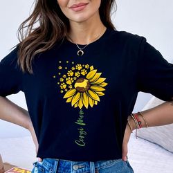 corgi mom tshirt, corgi mom sunflower shirt, corgi lover shirt, corgi lover gift dog mom shirt, corgi tshirt, corgi gift