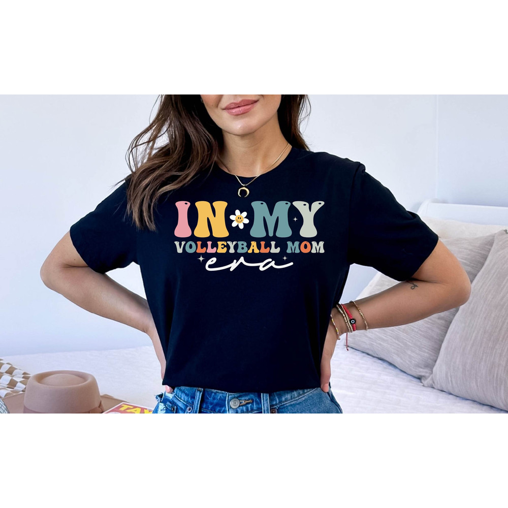 In My Volleyball Mom Era T-Shirt, Volleyball Mom Shirt, Cute Volleyball Shirt for Mama, Sports Mom Shirt, Mother's Day Gift Tshirt.jpg