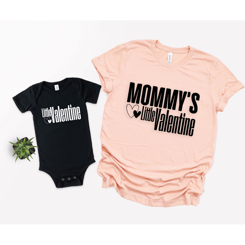Mommy's Little Valentine Shirt, Little Valentine Shirt, Baby Valentine Gift Onesie, Kid Valentine Gift Shirt, Mommy Shirt, Mommy and Me Tee.jpg