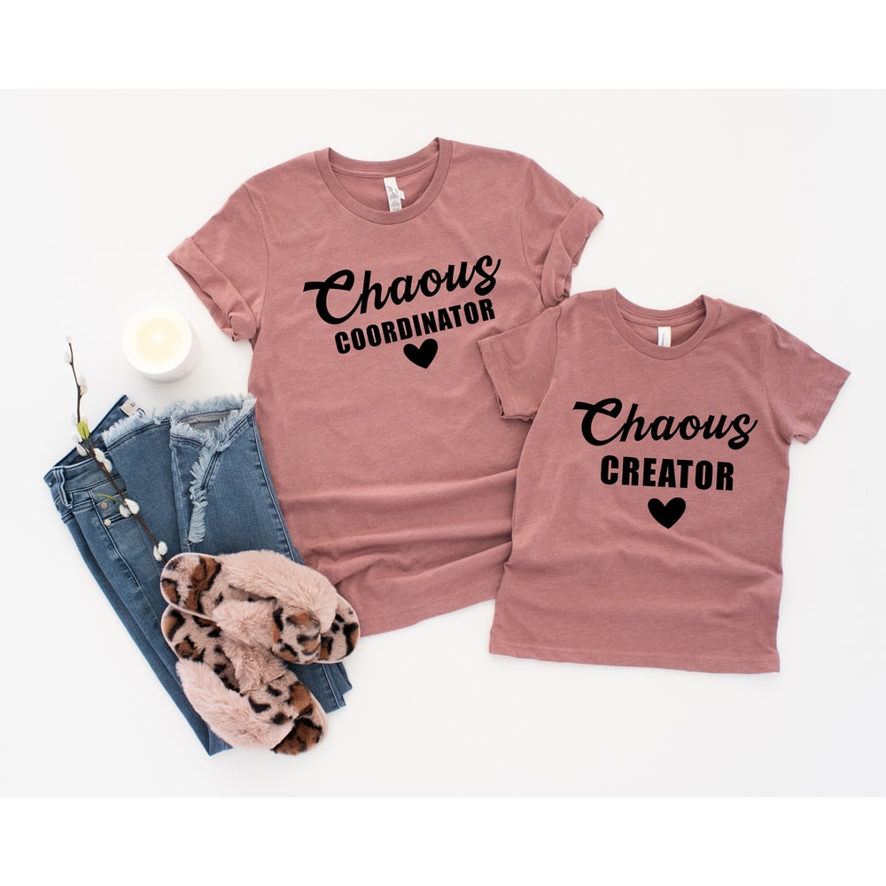 Chaos Coordinator Shirt,Chaos Creator Shirt,Matching Mom and Daughter,Matching Outfit,Mom and Baby,Pregnancy Announcement,Mothers Day Gift.jpg