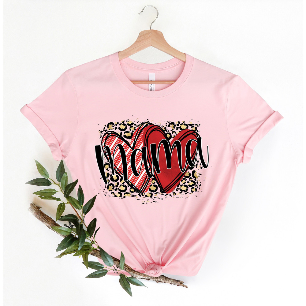Mama Leopard print Hearts Shirt, Mom Shirt, Gift for Wife, Mama Shirt, First Mother's Day, Gifts for Women, mothers day shirt gift for her 1.jpg
