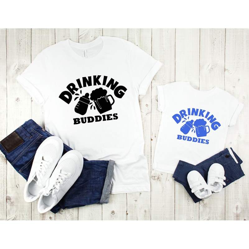 Drinking Buddies Shirt,New Dad Shirt,Dad Shirt,Daddy Shirt,Father's Day Shirt,Gift for Dad,Daddy and Me Matching Shirt,Dad birthday gift.jpg